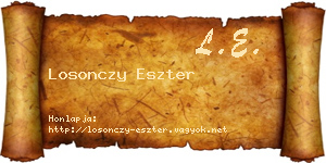 Losonczy Eszter névjegykártya